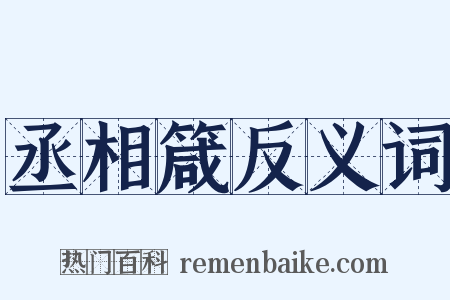 丞相箴反义词是什么意思的图片